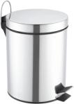  Városi szemetes, fürdőszobába, 3 l, pedállal, kerek forma, matt rozsdamentes acél (CML0267)