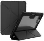 Nillkin bumper leather műanyag védő, aktív flip, ütésállóság, asztali tartó, kamera védelem, ceruza tartó, fekete, kompatibilis: Apple IPAD Air 13, 2025, / IPAD Pro 12.9, 2022, / IPAD Pro 12.9, 2021 (GP-16193