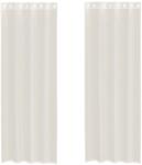 vidaXL 2 db krémszínű fátyolfüggönyök rojtokkal 140x260 cm 4102075 (4102075)
