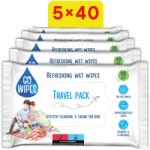 Go Wipes frissítő nedves törlőkendő, 5× 40 db (200 db) (BABY23208s5)