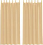 vidaXL 2 db homokszínű voile függönyök rúd zsebekkel 0.25 kg 4102219 4102219 (4102219)