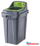 Planet Szemetes kuka műanyag szelektív 50 literes antracit/zöld UP294-212 (63663) - nyomtassotthon