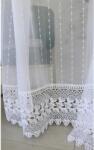  Kész függöny Emily Mintás Hímzett Fehér minta 300x250cm (Emmhim300x250cm)