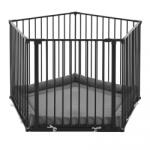 Babydan Supreme olaf pentagon járóka és térkorlát matraccal 90-360cm fekete bd77116-10600-1300-10