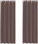 vidaXL 2 db barna fátyolfüggönyök rojtokkal 140x260 cm 4102069 (4102069)