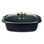 Royalty Line RL-ACR32ML márványozott sütőedény fedővel, fekete (2534)