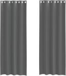 vidaXL 2 db sötétszürke fátyolfüggönyök rojtokkal 140x260 cm 4102081 (4102081)