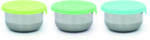 Melii Rozsdamentes acél, 89 ml, 3 darab szilikon fedővel, zöld/kék (23900)