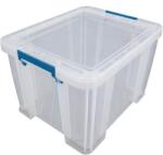 Manutan Cutii de depozitare din plastic cu capac cu cleme Manutan, 36 l M1502992