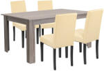  Leon 4+1 étkező garnitúra yorki tölgy-bézs - pepita - 145 490 Ft