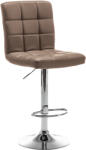 Quasar & Co 2 db bárszék készlet, Quasar & Co. ®, állítható magasságú, 360°-os forgási rendszer, csúszásmentes láb, króm talp, fix fém lábtámasz, ökológiai bőr, barna