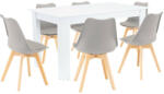  Zara 6+1 étkező garnitúra szürke-fehér
