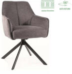 SIGNAL MEBLE Notti Brego Forgó Szék Sötétszürke Szövet Fekete Fém Vázzal (SIG-NOTTIBRCCSZ) - pepita