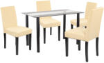  Karin 4+1 étkező garnitúra fekete-bézs
