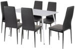  Jenna 6+1 étkező garnitúra fekete - pepita - 217 590 Ft
