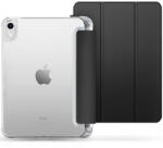 Apple iPad 10.9 (2022) / iPad 11 (2025), mappa tok, közepesen ütésálló, érintőceruza tartó, érintőceruza nélkül, átlátszó hátlap, Smart Case, TP SC Pen Holder Hybrid, fekete - mobilkozpont