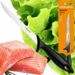 Fiskars Essential Halfiléző Kés, 18cm penge, rozsdamentes acél, SoftGrip markolat (1023777)