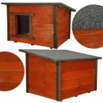 SPRINGOS Impregnált Kutyaház Bitumenes Tetővel, M-es 51x51x66 cm (DH002)