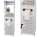 Ruhhy Fürdőszoba szekrény Álló WC-papír tartó könyvespolc kulcstartó (00025763)