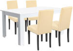  Leon 4+1 étkező garnitúra fehér-bézs - pepita - 134 990 Ft