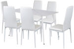  Jenna 6+1 étkező garnitúra fehér - pepita - 217 590 Ft