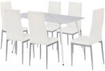  Renton 6+1 étkező garnitúra fehér-szürke