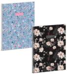 Ars Una Caiet spiralat cu linii ARS UNA Flowery A/4 60 pagini 53894243 (53894243)