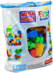 Mattel Mega Bloks: Set de blocuri de construcție în culori clasice în pungă - 60 de piese