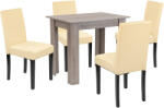  Leon 4+1 étkező garnitúra yorki tölgy-bézs - pepita - 128 990 Ft