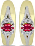  Ezüst Fülbevaló Madagaszkári Rubinnal és Fehér Topázzal, Y61267