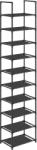 SONGMICS 10 Szintes Cipőtartó, Helytakarékos Cipő Polc 33 X 33 X 173 Cm, Fekete