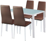  Portland 4+1 étkező garnitúra barna