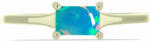  Arannyal Bevont Ezüst Gyűrű Etiópiai Paraiba Kék Opállal, Y59708/57