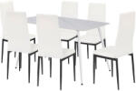  Renton 6+1 étkező garnitúra fehér-fekete