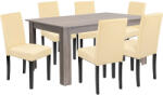  Leon 6+1 étkező garnitúra yorki tölgy-bézs - pepita - 190 490 Ft