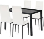  Rowan 4+1 étkező garnitúra fehér-fekete