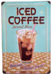 Ezone Vintage Dekor Fémtábla, 'ICED COFfEE' felirat, retro hangulatú kialakítás, 20x30cm