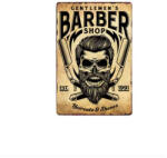 Ezone Vintage Dekor Fémtábla, 'Gentleman's Barbershop' felirat, retro hangulatú kialakítás, 20x30cm