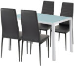  Portland 4+1 étkező garnitúra fekete