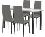  Denton 4+1 étkező garnitúra szürke-fekete