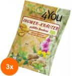 Bio4You Set 3 x Dropsuri BIO Umplute cu Ghimbir si Plante, 75 g