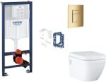 GROHE Rapid SL - Készlet fali beépítéshez, WC ülőke, SoftClose ülőke, Skate Cosmopolitan gombok és bedobható tabletta készlet, Cool Sunrise SANI11BB4160 (SANI11BB4160)