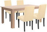 Leon 4+1 étkező garnitúra sonoma tölgy-bézs