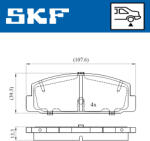 SKF Set placute frana spate SKF VKBP90255