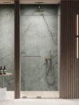 NEW TRENDY Smart Gunmetal Brushed zuhanyajtók 140 cm tolható fegyverszürke szín csiszolt/átlátszó üveg EXK-7828 (EXK7828)