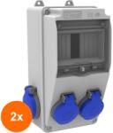 Bemis Set 2 x Cutie Distributie Bemis BH1-2202-2020, 232 x 124 x 115, 4 Prize 1/16A 220V, IP44 (TIV-2xCB-BH122022020-BMS)