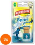 Wunder-Baum Set 3 x Parfum de Masina Auto Sport, Sticluta, Wunder-Baum (DEM-3xMDR-0501)