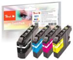 Peach PI500-178 tintapatron multipack Brother LC-221VALBP kompatibilis (PI500-178) (PI500-178)