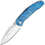 Artisan Boa Blue S90V(Polish Oglindă) Damascus titan 1862G-TDB