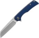 Miguron Knives Cuțit pliabil Miguron Malory Flipper 3.5" Lamă Satinată 14C28N Mâner Micarta Albastru